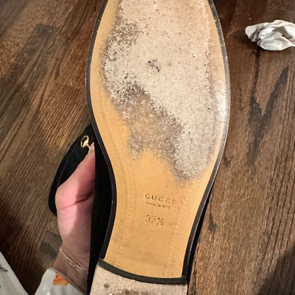 Gucci Black Velvet Loafers - Picture 5 of 6